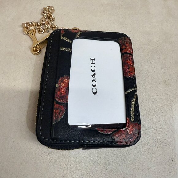 coach Zip Card Case With Cherry Print cdf99 - Picture 3 of 4